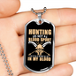 Hunting Is Not A Blood Sport Necklace Stainless Steel or 18k Gold Dog Tag 24" Chain-Express Your Love Gifts