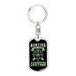 Hunting Is Not A Hobby Keychain Stainless Steel or 18k Gold Dog Tag Keyring-Express Your Love Gifts
