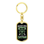 Hunting Is Not A Hobby Keychain Stainless Steel or 18k Gold Dog Tag Keyring-Express Your Love Gifts