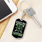 Hunting Is Not A Hobby Keychain Stainless Steel or 18k Gold Dog Tag Keyring-Express Your Love Gifts