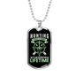 Hunting Is Not A Hobby Necklace Stainless Steel or 18k Gold Dog Tag 24" Chain-Express Your Love Gifts