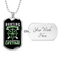 Hunting Is Not A Hobby Necklace Stainless Steel or 18k Gold Dog Tag 24" Chain-Express Your Love Gifts