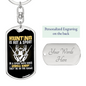 Hunting Is Not A Sport Keychain Stainless Steel or 18k Gold Dog Tag Keyring-Express Your Love Gifts