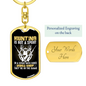 Hunting Is Not A Sport Keychain Stainless Steel or 18k Gold Dog Tag Keyring-Express Your Love Gifts