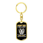Hunting Is Not A Sport Keychain Stainless Steel or 18k Gold Dog Tag Keyring-Express Your Love Gifts