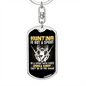 Hunting Is Not A Sport Keychain Stainless Steel or 18k Gold Dog Tag Keyring-Express Your Love Gifts