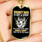 Hunting Is Not A Sport Necklace Stainless Steel or 18k Gold Dog Tag 24" Chain-Express Your Love Gifts
