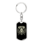 Hunting Is Problem Solving Keychain Stainless Steel or 18k Gold Dog Tag Keyring-Express Your Love Gifts