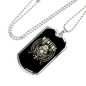 Hunting Is Problem Solving Necklace Stainless Steel or 18k Gold Dog Tag 24" Chain-Express Your Love Gifts