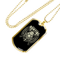 Hunting Is Problem Solving Necklace Stainless Steel or 18k Gold Dog Tag 24" Chain-Express Your Love Gifts