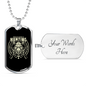 Hunting Is Problem Solving Necklace Stainless Steel or 18k Gold Dog Tag 24" Chain-Express Your Love Gifts