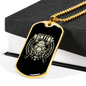Hunting Is Problem Solving Necklace Stainless Steel or 18k Gold Dog Tag 24" Chain-Express Your Love Gifts