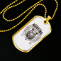 Hunting Is Problem Solving White Necklace Stainless Steel or 18k Gold Dog Tag 24" Chain-Express Your Love Gifts