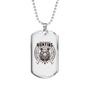 Hunting Is Problem Solving White Necklace Stainless Steel or 18k Gold Dog Tag 24" Chain-Express Your Love Gifts