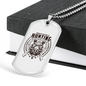 Hunting Is Problem Solving White Necklace Stainless Steel or 18k Gold Dog Tag 24" Chain-Express Your Love Gifts