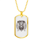 Hunting Is Problem Solving White Necklace Stainless Steel or 18k Gold Dog Tag 24" Chain-Express Your Love Gifts