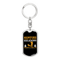 Hunting Is Relaxing Keychain Stainless Steel or 18k Gold Dog Tag Keyring-Express Your Love Gifts