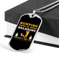 Hunting Is Relaxing Necklace Stainless Steel or 18k Gold Dog Tag 24" Chain-Express Your Love Gifts