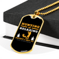 Hunting Is Relaxing Necklace Stainless Steel or 18k Gold Dog Tag 24" Chain-Express Your Love Gifts