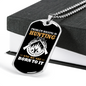 Hunting Is Savage Pleasure White Necklace Stainless Steel or 18k Gold Dog Tag 24" Chain-Express Your Love Gifts
