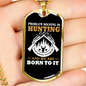 Hunting Is Savage Pleasure White Necklace Stainless Steel or 18k Gold Dog Tag 24" Chain-Express Your Love Gifts