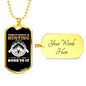 Hunting Is Savage Pleasure White Necklace Stainless Steel or 18k Gold Dog Tag 24" Chain-Express Your Love Gifts