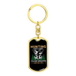 Hunting Is Survival Skill Keychain Stainless Steel or 18k Gold Dog Tag Keyring-Express Your Love Gifts