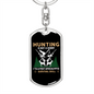 Hunting Is Survival Skill Keychain Stainless Steel or 18k Gold Dog Tag Keyring-Express Your Love Gifts