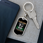 Hunting Is Survival Skill Keychain Stainless Steel or 18k Gold Dog Tag Keyring-Express Your Love Gifts