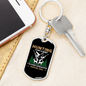 Hunting Is Survival Skill Keychain Stainless Steel or 18k Gold Dog Tag Keyring-Express Your Love Gifts
