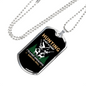 Hunting Is Survival Skill Necklace Stainless Steel or 18k Gold Dog Tag 24" Chain-Express Your Love Gifts