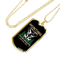 Hunting Is Survival Skill Necklace Stainless Steel or 18k Gold Dog Tag 24" Chain-Express Your Love Gifts