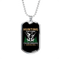 Hunting Is Survival Skill Necklace Stainless Steel or 18k Gold Dog Tag 24" Chain-Express Your Love Gifts