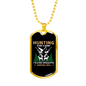 Hunting Is Survival Skill Necklace Stainless Steel or 18k Gold Dog Tag 24" Chain-Express Your Love Gifts