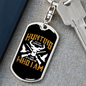 Hunting Is Who I Am Keychain Stainless Steel or 18k Gold Dog Tag Keyring-Express Your Love Gifts