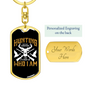 Hunting Is Who I Am Keychain Stainless Steel or 18k Gold Dog Tag Keyring-Express Your Love Gifts