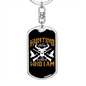 Hunting Is Who I Am Keychain Stainless Steel or 18k Gold Dog Tag Keyring-Express Your Love Gifts