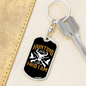 Hunting Is Who I Am Keychain Stainless Steel or 18k Gold Dog Tag Keyring-Express Your Love Gifts