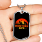 Hunting Life Necklace Stainless Steel or 18k Gold Dog Tag 24" Chain-Express Your Love Gifts