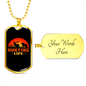 Hunting Life Necklace Stainless Steel or 18k Gold Dog Tag 24" Chain-Express Your Love Gifts