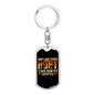 Hunting Lifestyle Keychain Stainless Steel or 18k Gold Dog Tag Keyring-Express Your Love Gifts