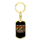Hunting Lifestyle Keychain Stainless Steel or 18k Gold Dog Tag Keyring-Express Your Love Gifts
