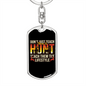 Hunting Lifestyle Keychain Stainless Steel or 18k Gold Dog Tag Keyring-Express Your Love Gifts