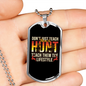 Hunting Lifestyle Necklace Stainless Steel or 18k Gold Dog Tag 24" Chain-Express Your Love Gifts