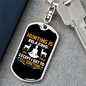 Hunting Like Yoga Keychain Stainless Steel or 18k Gold Dog Tag Keyring-Express Your Love Gifts