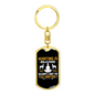 Hunting Like Yoga Keychain Stainless Steel or 18k Gold Dog Tag Keyring-Express Your Love Gifts