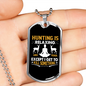 Hunting Like Yoga Necklace Stainless Steel or 18k Gold Dog Tag 24" Chain-Express Your Love Gifts