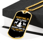 Hunting Like Yoga Necklace Stainless Steel or 18k Gold Dog Tag 24" Chain-Express Your Love Gifts