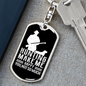 Hunting Makes Me Happy Keychain Stainless Steel or 18k Gold Dog Tag Keyring-Express Your Love Gifts
