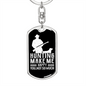 Hunting Makes Me Happy Keychain Stainless Steel or 18k Gold Dog Tag Keyring-Express Your Love Gifts